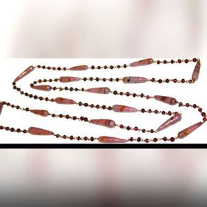 Italian Murano Art glass beads Necklace 54"